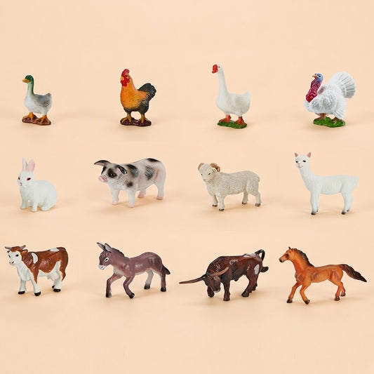 Realistic Farm Animal Figure with Collector Card - studio photo