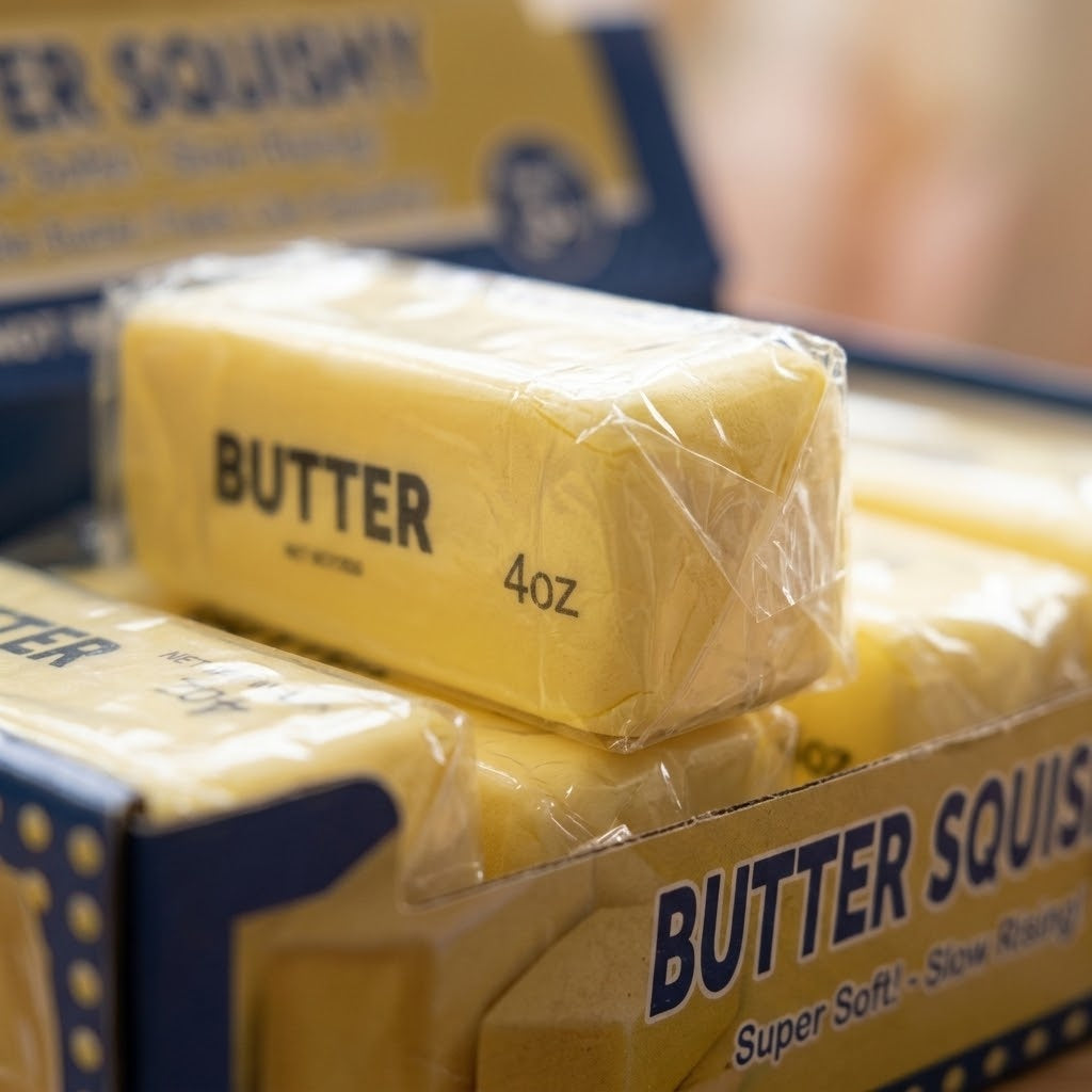 Butter Block Squishy 13 cm Stress Toy Fidget - close-up