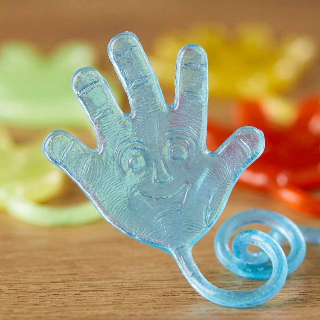Sticky Hand on Handle 25 cm Stretchy Slap Toy - close-up