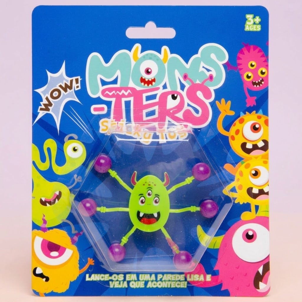 Sticky Acrobat Monster 8 cm Window Tumbler Toy - studio photo
