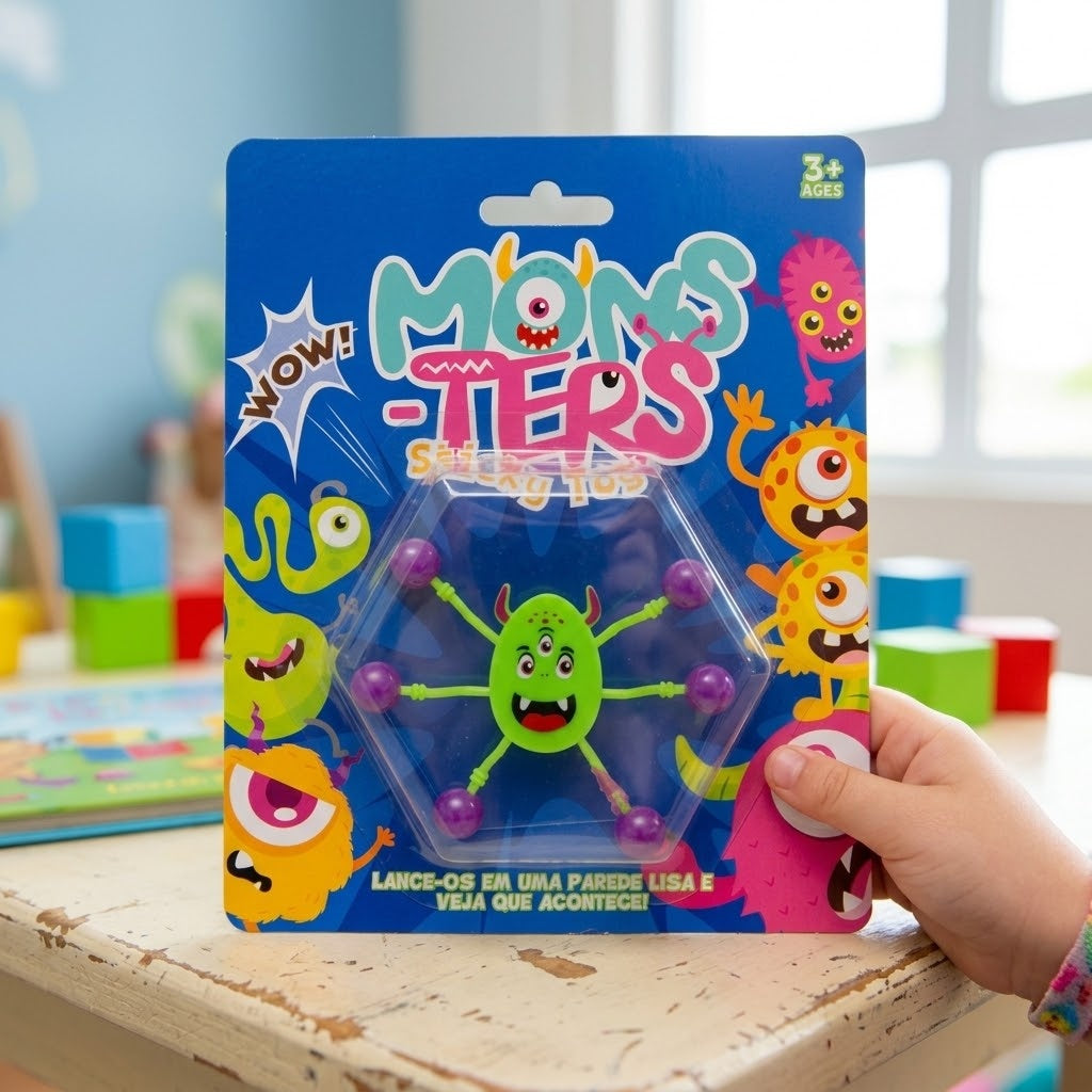 Sticky Acrobat Monster 8 cm Window Tumbler Toy - lifestyle photo