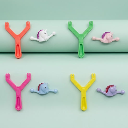 Stretchy Unicorn Slingshot Launcher Flying Toy - studio photo