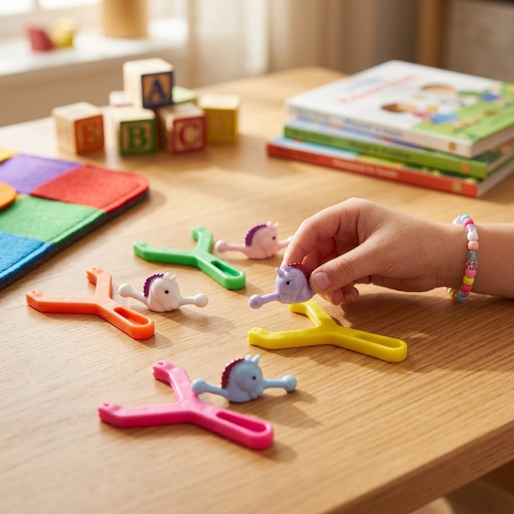 Stretchy Unicorn Slingshot Launcher Flying Toy - lifestyle photo