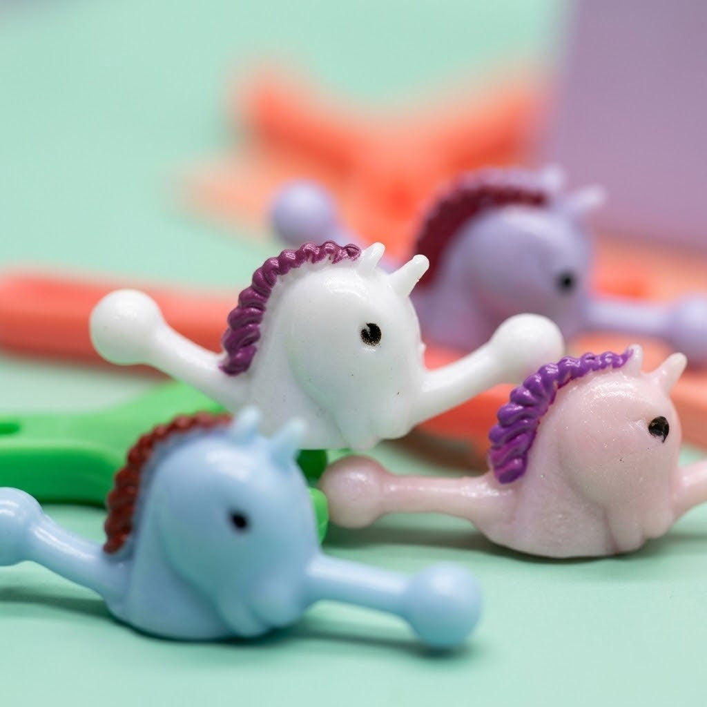 Stretchy Unicorn Slingshot Launcher Flying Toy - close-up