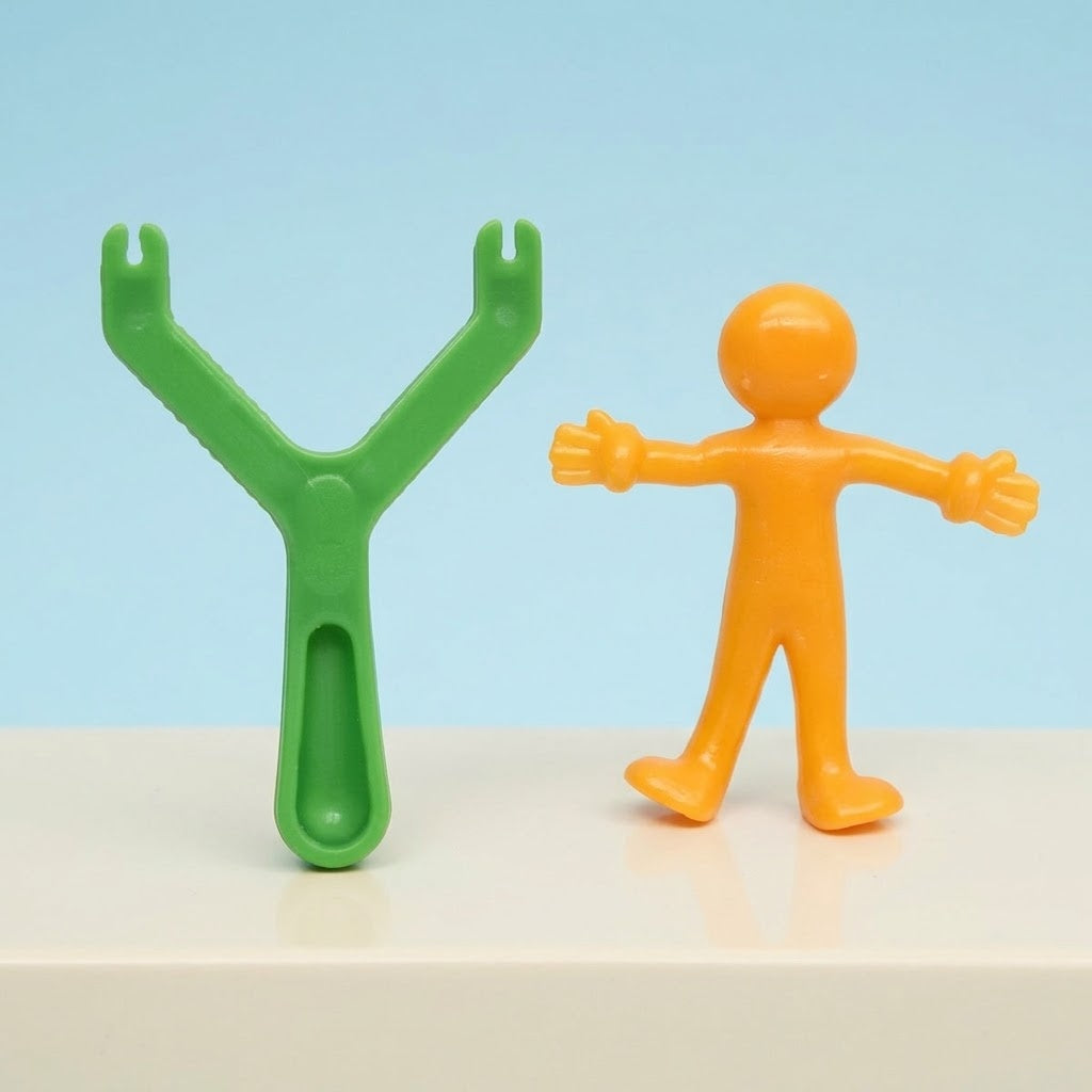 Stretchy Man Slingshot Launcher Flying Toy - studio photo
