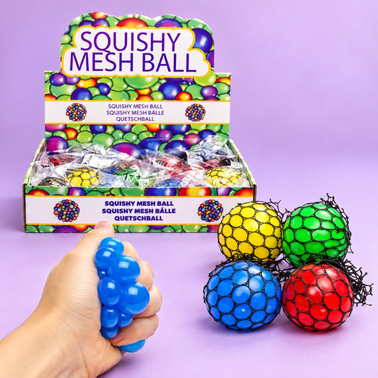 Squishy Mesh Stress Ball Brain Squeeze Toy 4.5 cm - studio photo