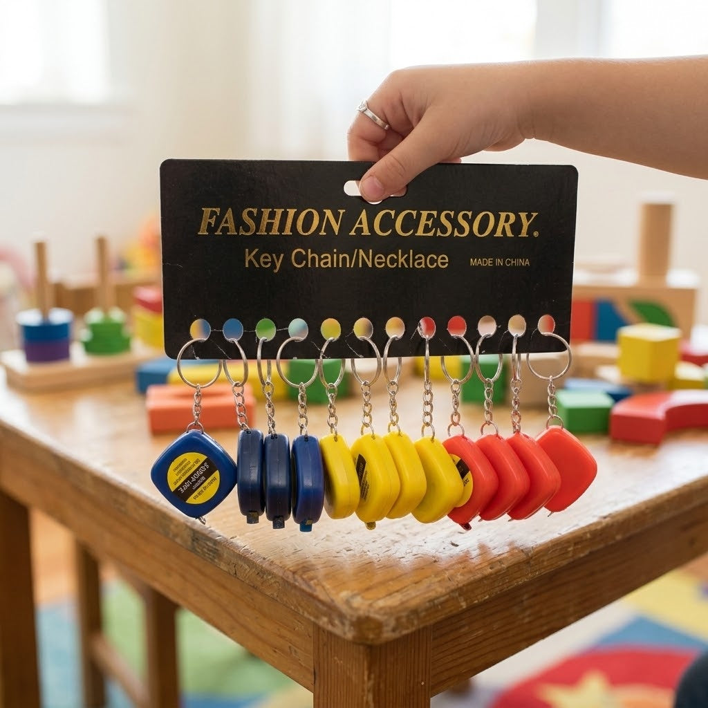 Retractable Tape Measure Keychain Mini Measuring Tool - lifestyle photo
