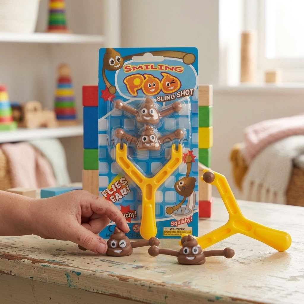 Stretchy Poop Launcher Toy Pack of 2 Joke Toy - lifestyle photo