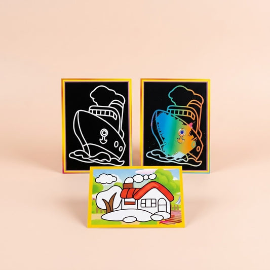 Magic Scratch and Colour Activity Card - studio photo