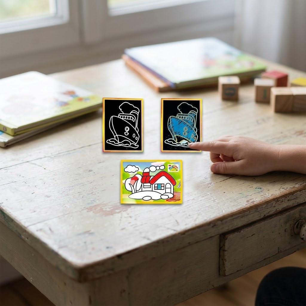 Magic Scratch and Colour Activity Card - lifestyle photo