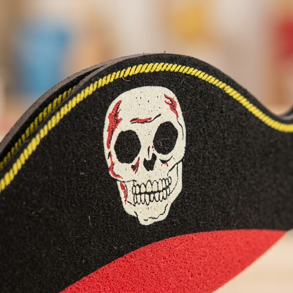 Cardboard Pirate Hats Pack of 12 Party Hats - close-up