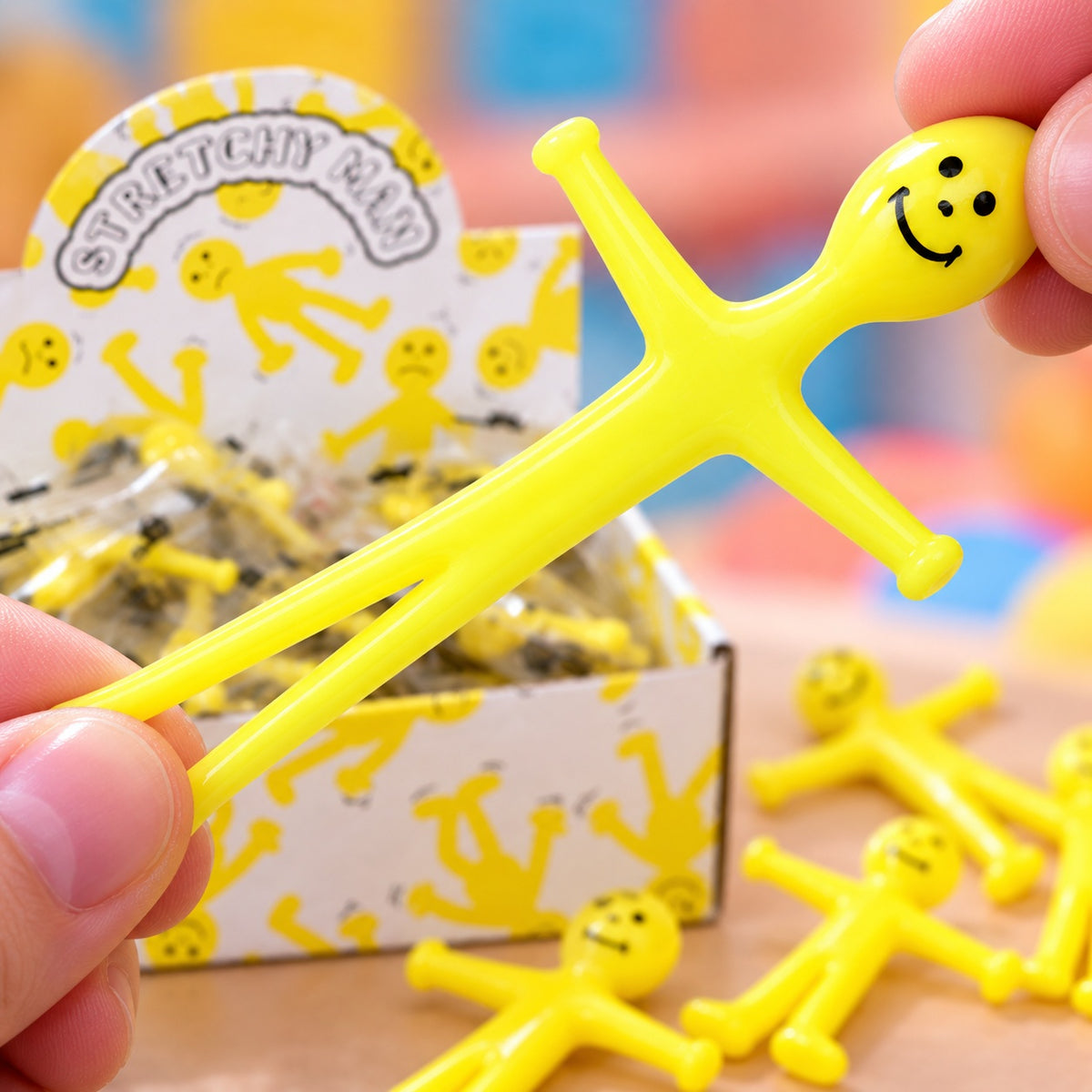 Stretchy Sticky Man Toy – Party Bag Filler 6 cm - close-up