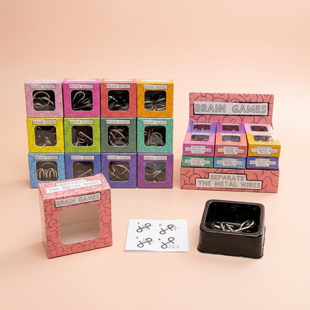 Metal Puzzle Brain Teaser Wire Puzzle Game - studio photo