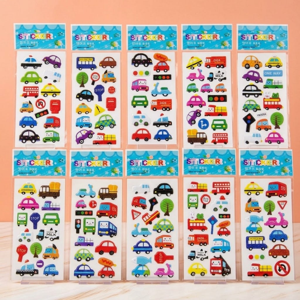 Sticker Sheet for Boys Party Bag Filler - studio photo