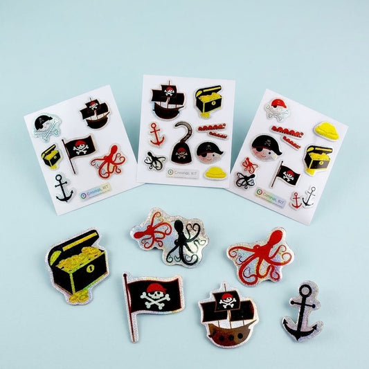 Mini Pirate Stickers Sheet 8 x 7 cm - studio photo