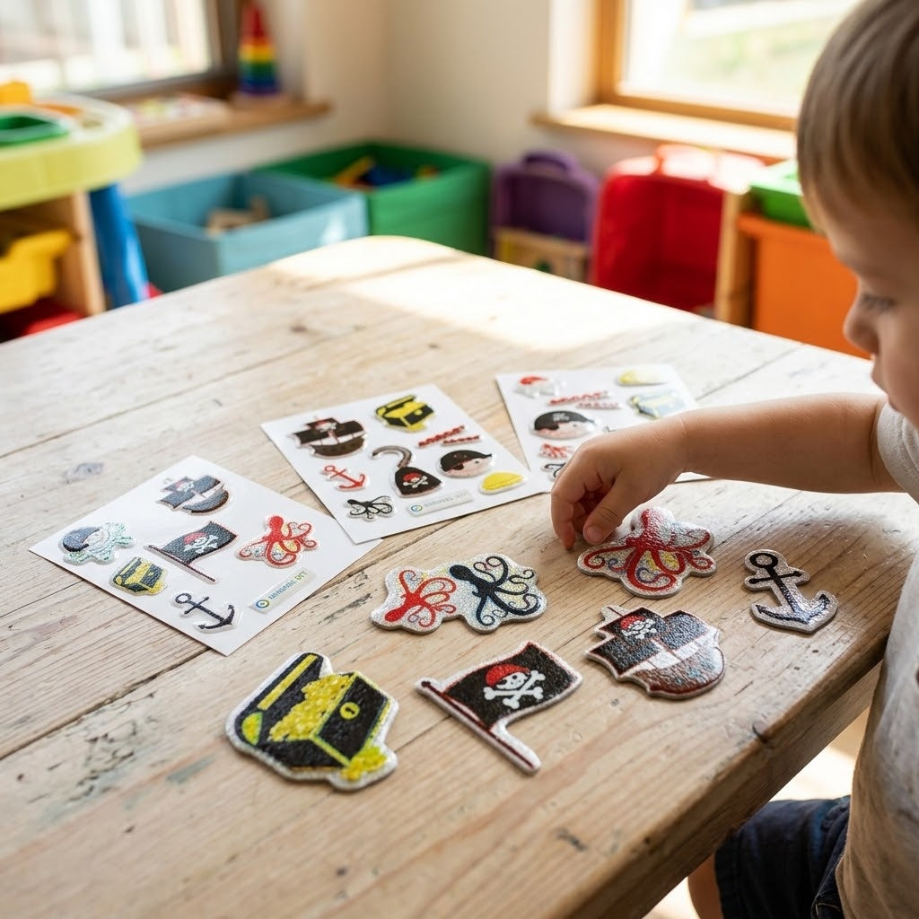 Mini Pirate Stickers Sheet 8 x 7 cm - lifestyle photo