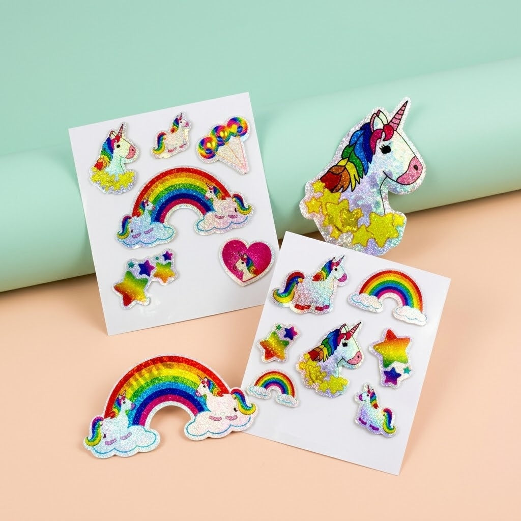 Mini Unicorn Stickers Sheet 8 x 7 cm - studio photo