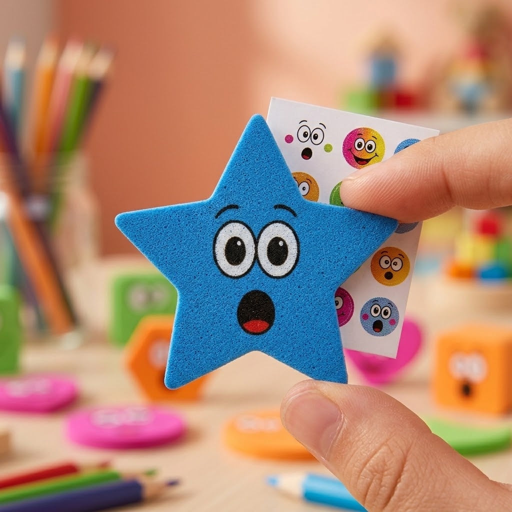 Mini Smiley Face Stickers Sheet 8 x 7 cm - close-up