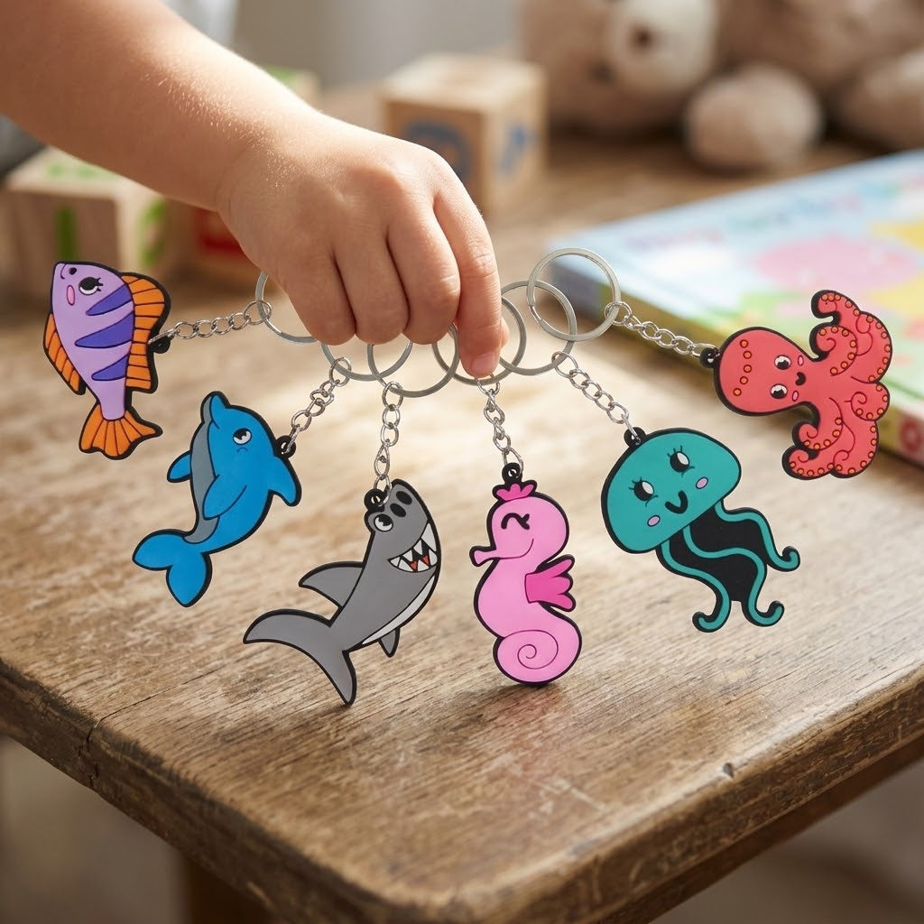 Sea Animals Keychain Ocean Bag Charm - lifestyle photo