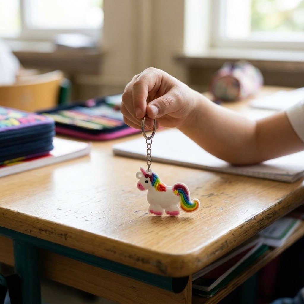 Unicorn Keychain Cute Bag Charm for Kids - lifestyle photo