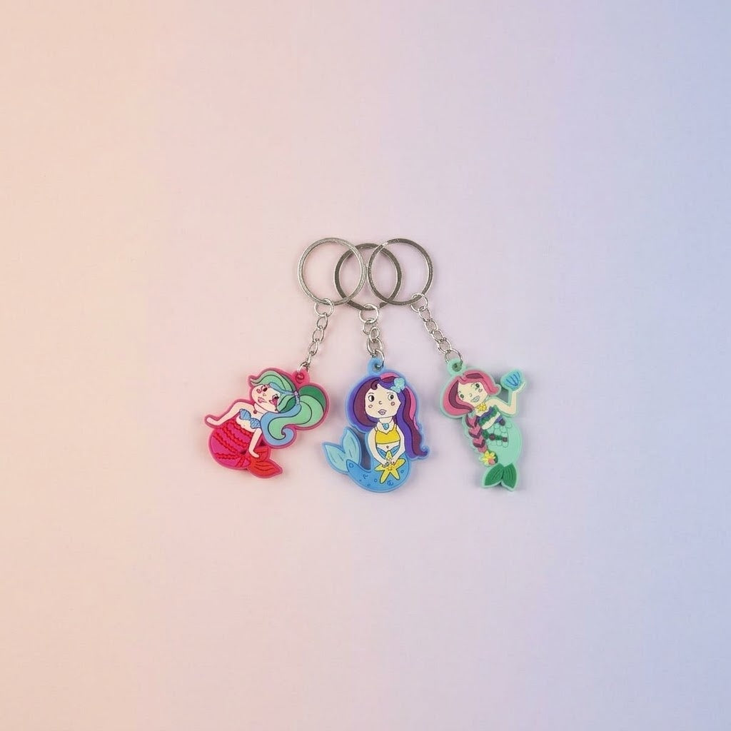 Mermaid Keychain Cute Bag Charm Party Favour - studio photo