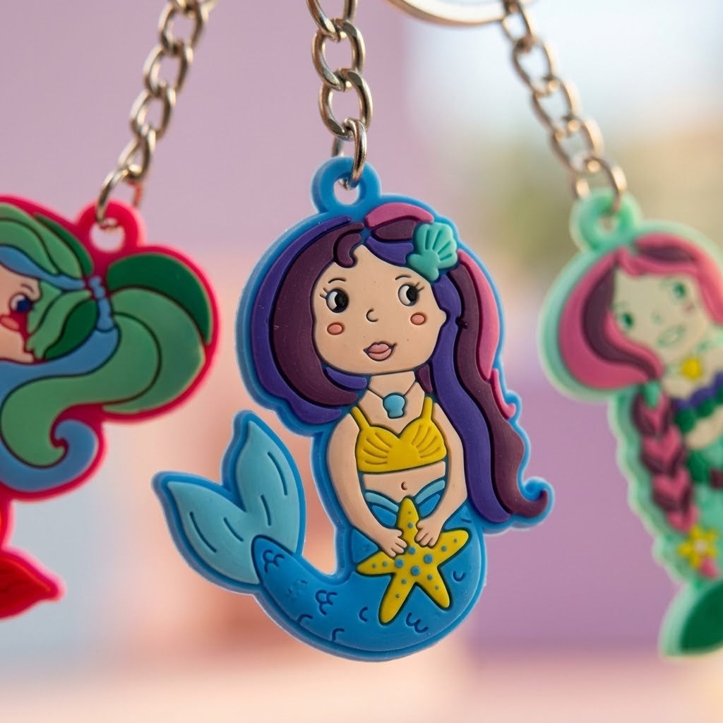 Mermaid Keychain Cute Bag Charm Party Favour - close-up