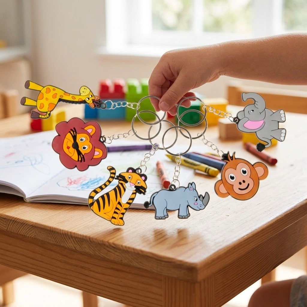 Wild Animal Keychain Safari Bag Charm - lifestyle photo