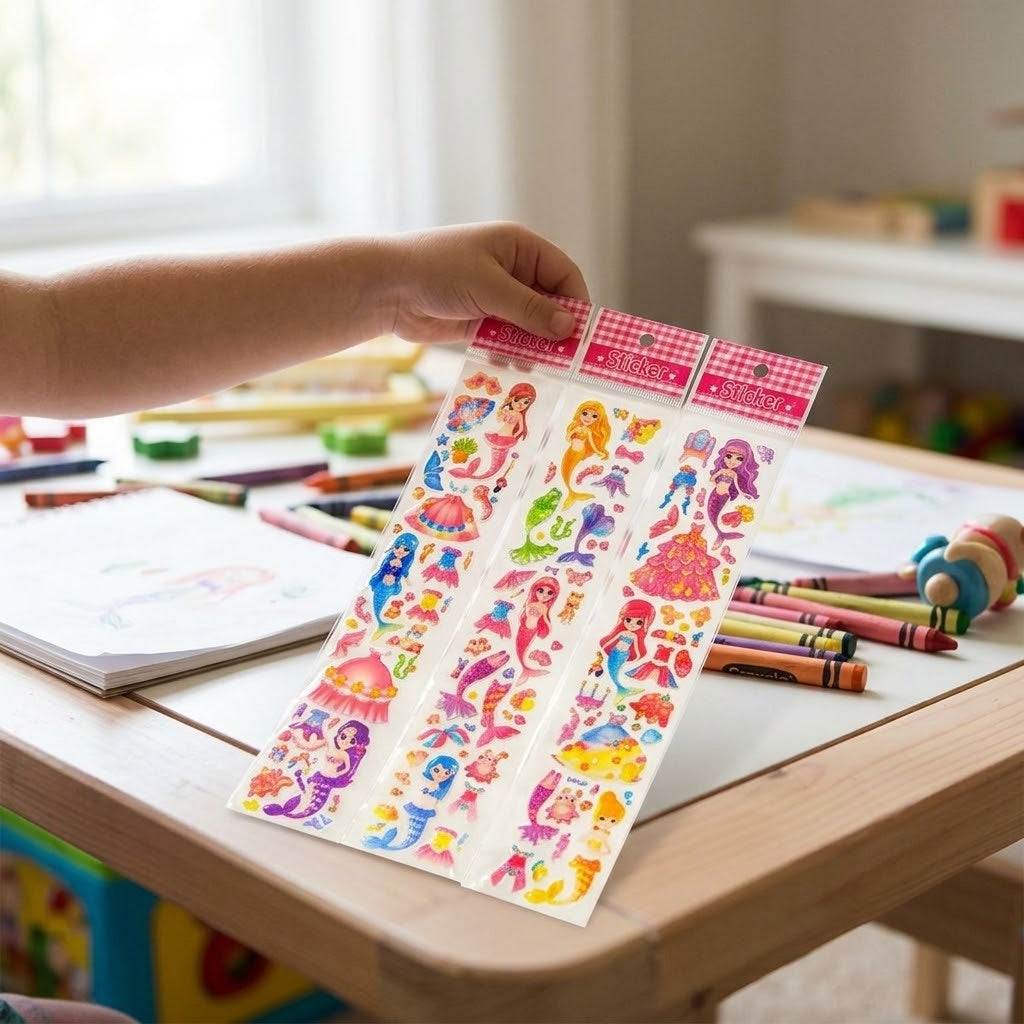 Mermaid Stickers Sheet 35-40 Stickers 30 x 6 cm - lifestyle photo