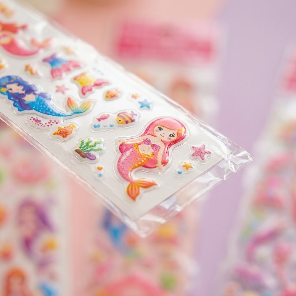 Mermaid Stickers Sheet 35-40 Stickers 30 x 6 cm - close-up