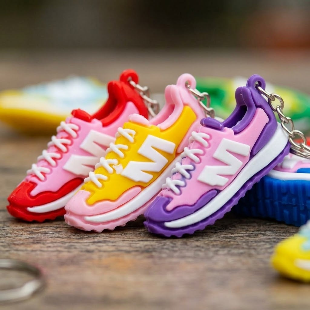 Mini Sneaker Keychain Trainer Shoe Keyring 5 cm - close-up