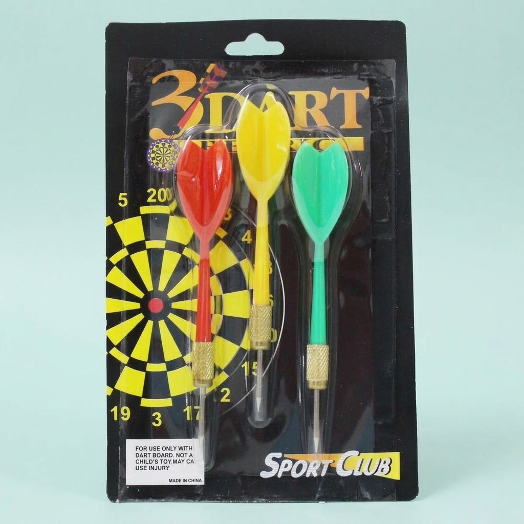Metal Tip Darts Set of 3 for Balloon Games - studio photo