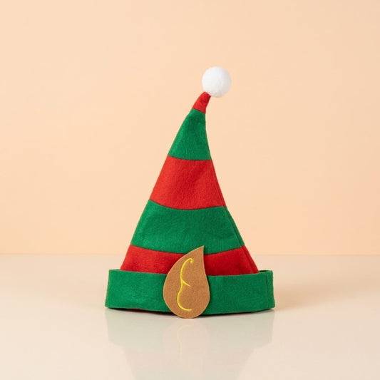Felt Christmas Elf Hat with Elf Ears - studio photo