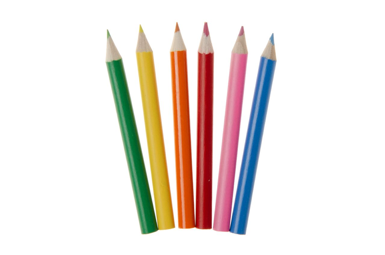 KLEURPOTLOODJES MEISJES 6ST