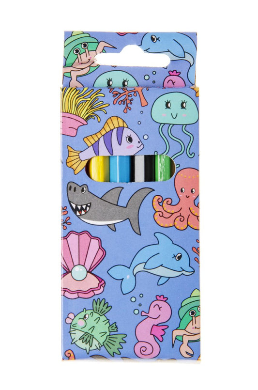 KLEURPOTLOODJES 6ST.. ZEEDIEREN