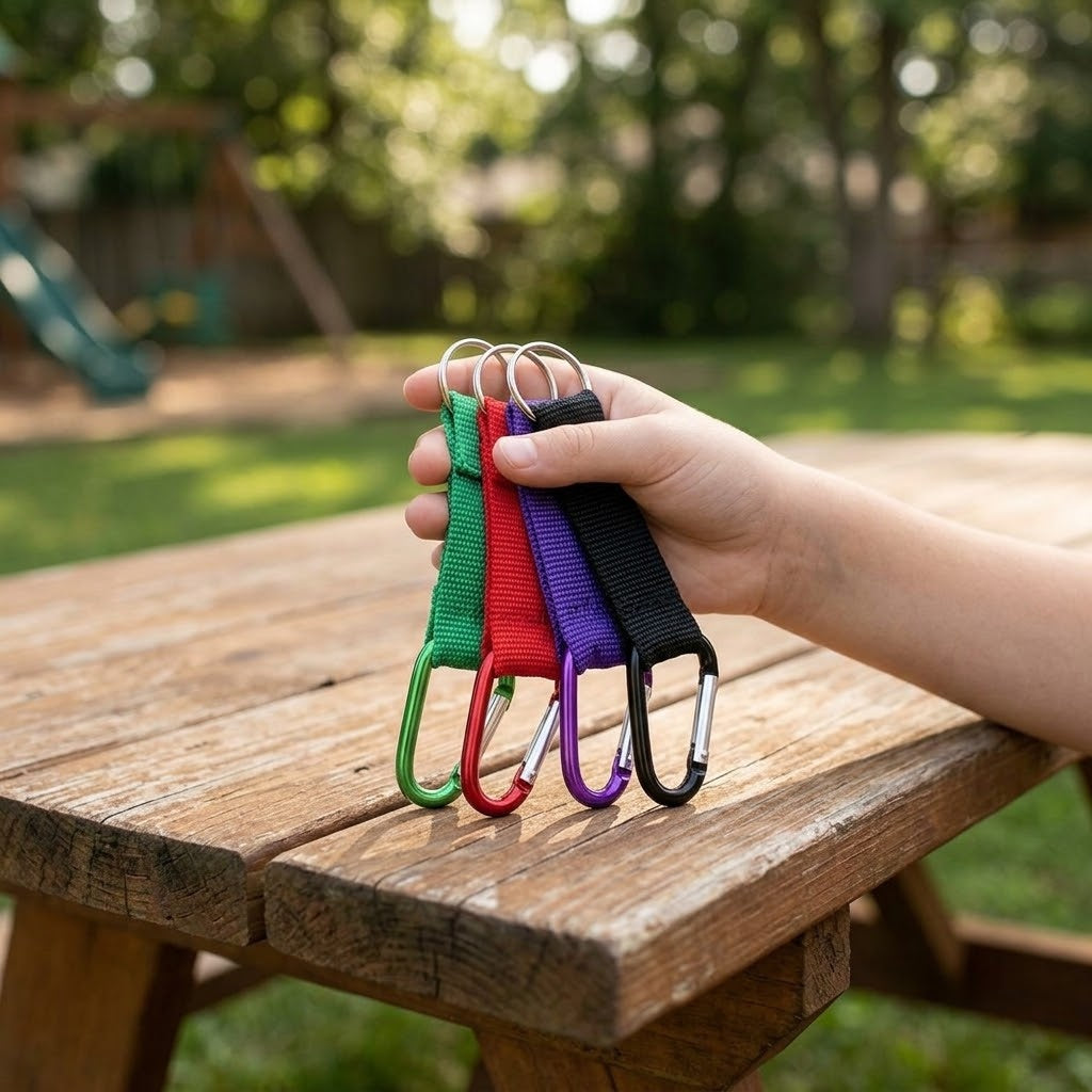 Carabiner Keychain with Key Ring 6.5 cm - lifestyle photo