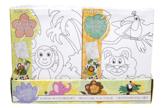 CANVAS SCHILDERSET WILDE DIEREN °