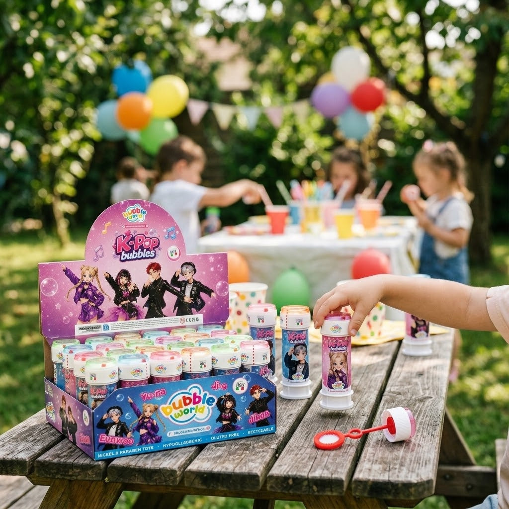 K-Pop Soap Bubbles 60 ml Tube with Maze Game Cap - lifestyle photo