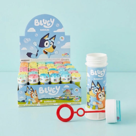 Bluey Soap Bubbles 60 ml Tube with Maze Game Cap - studio photo