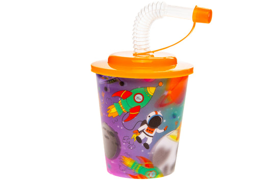 3D BEKER MET RIETJE EN DEKSEL. RUIMTE