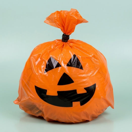 Halloween Pumpkin Candy Bags Pack of 10 20 x 28 cm - studio photo