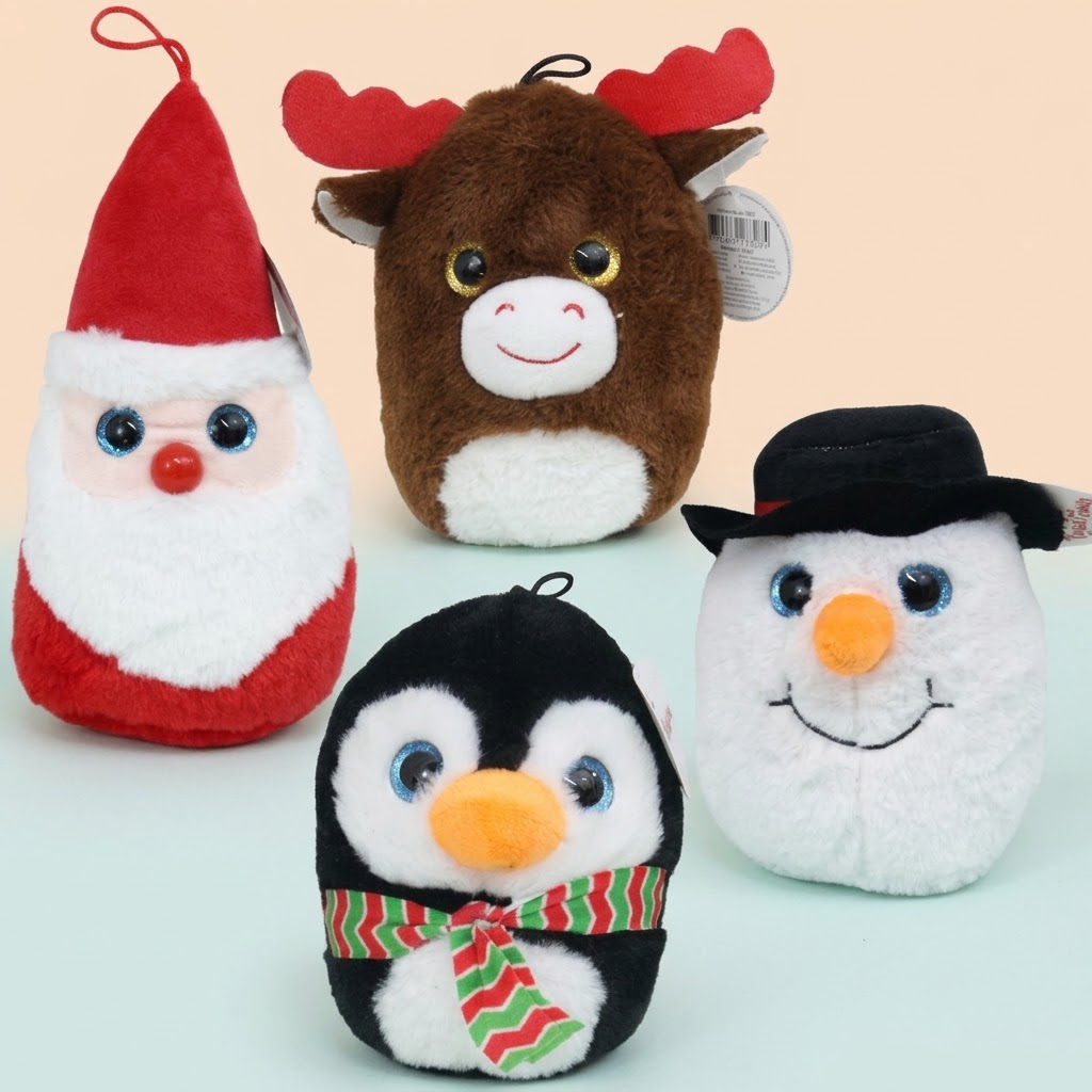 Christmas Plush Toy Soft Cuddly Assorted 14-20 cm