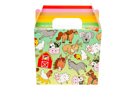 FOOD BOX FARM ANIMALS . PARTY / LUNCH °