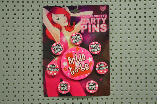 VRIJGEZELLENFEEST BUTTONS ROZE °°°°