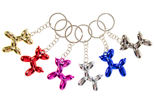SLEUTELHANGER BALLON HOND METALLIC