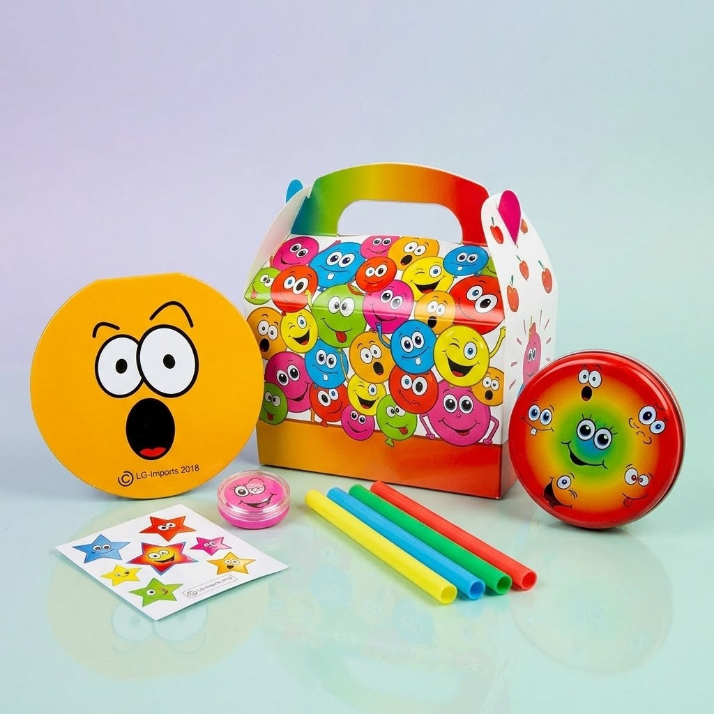 Emoji Emotions Surprise Box Party Favours - studio photo