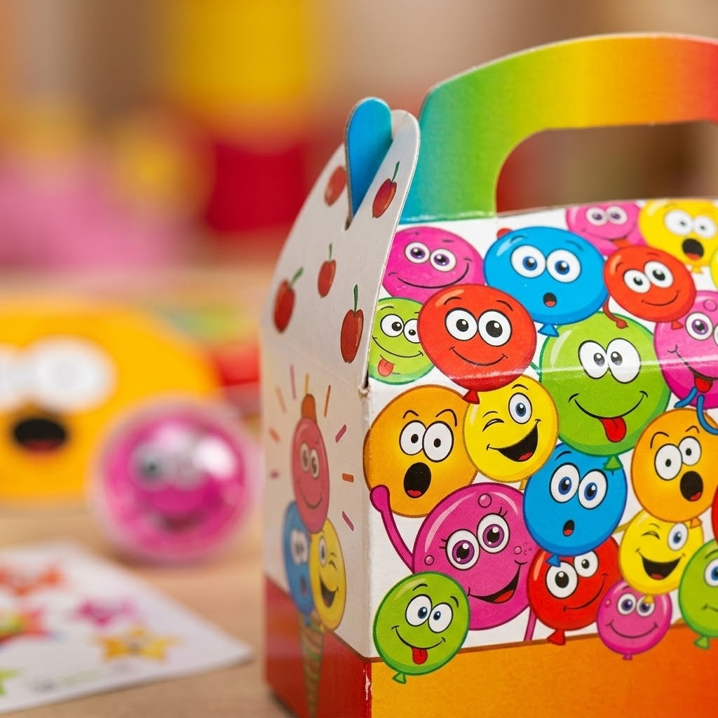 Emoji Emotions Surprise Box Party Favours - close-up