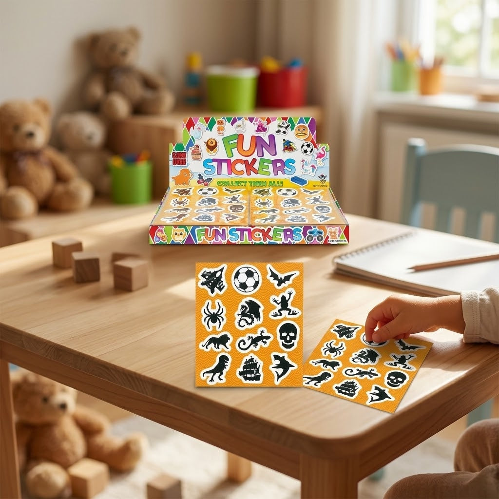 Boys Stickers Sheet of 12 Party Favour - lifestyle photo