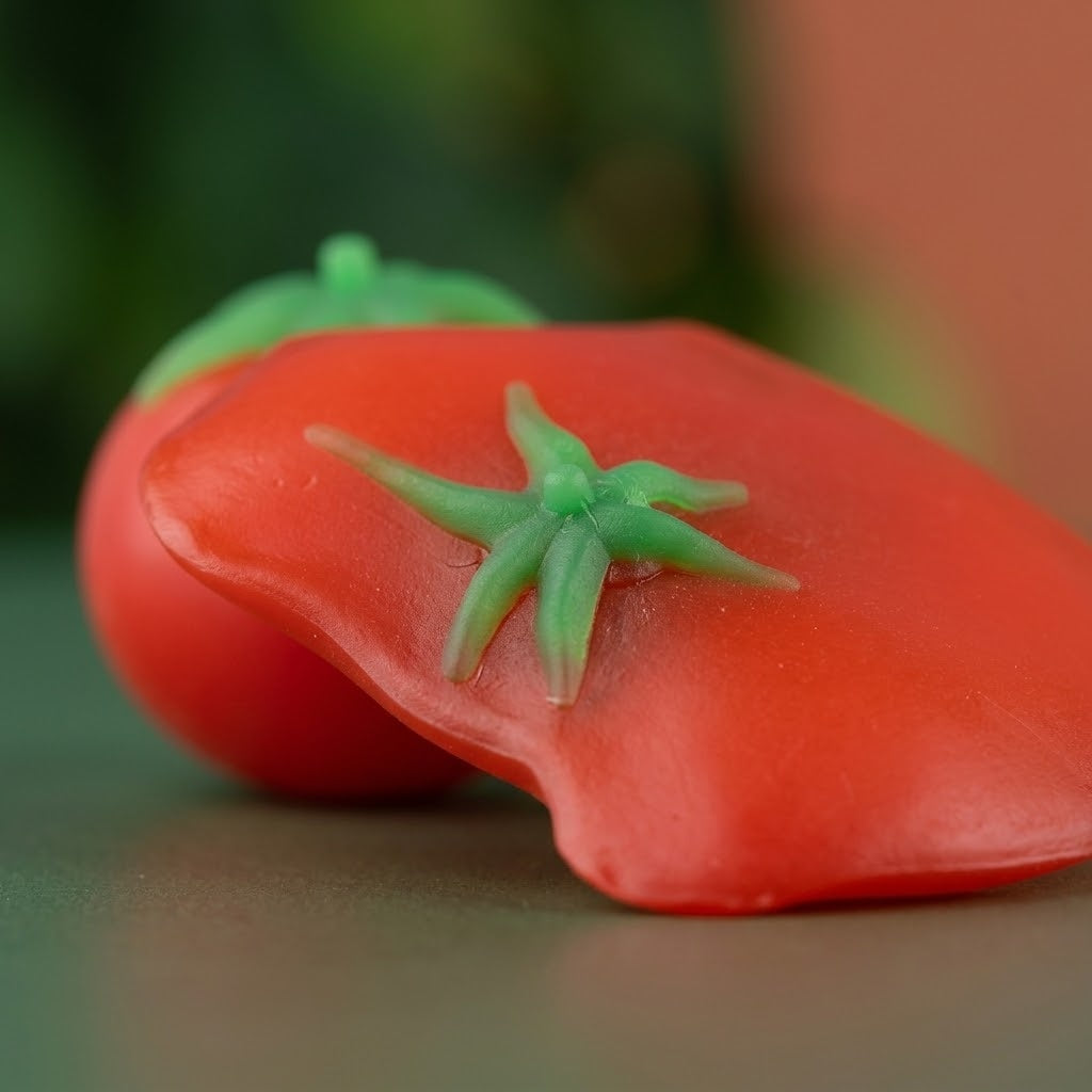 Splat Tomato Ball Squishy Stress Toy 6 cm - close-up