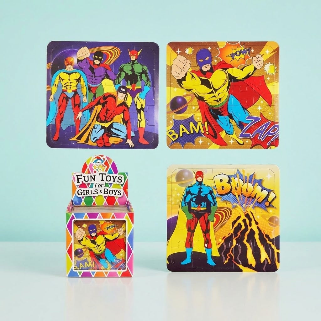 Superhero Mini Jigsaw Puzzle 25 Pieces 13 x 12 cm - studio photo
