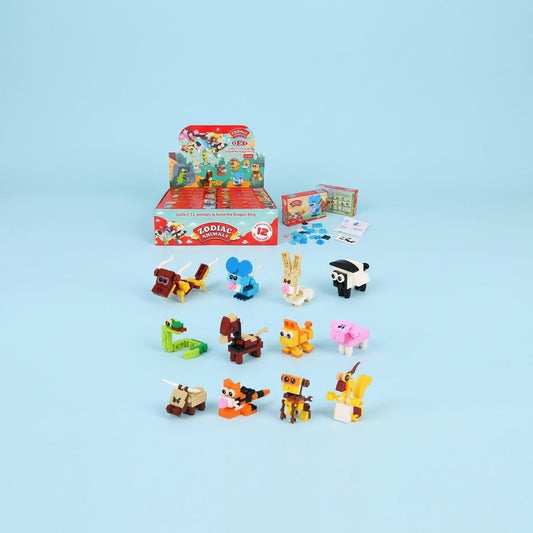 Chinese Zodiac Animals Compatible Building Bricks Set - studio photo